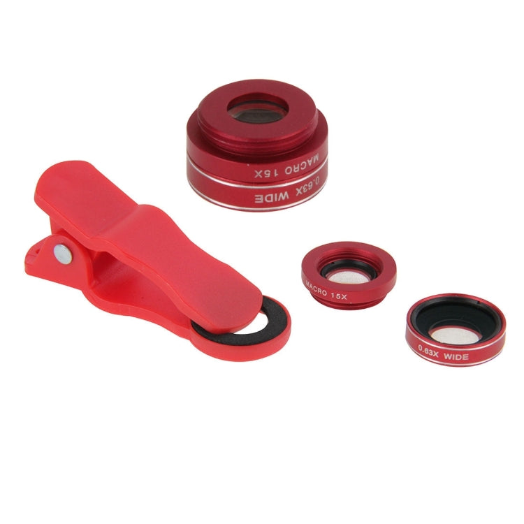 2 in 1 Universal 15X Marco Lens + 0.63X Wide Lens with Clip, For iPhone, Samsung, Sony, Lenovo, HTC, Huawei and other Smartphones