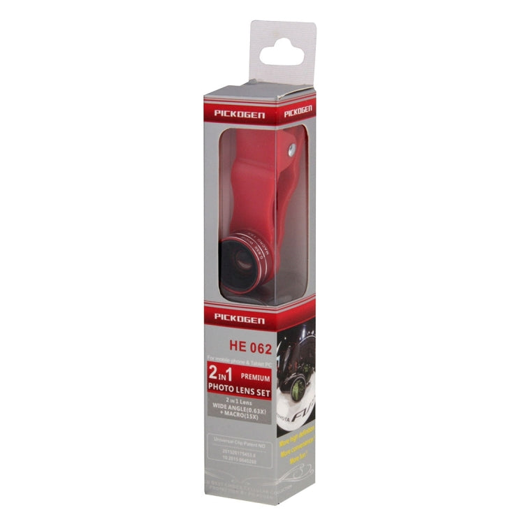 2 in 1 Universal 15X Marco Lens + 0.63X Wide Lens with Clip, For iPhone, Samsung, Sony, Lenovo, HTC, Huawei and other Smartphones