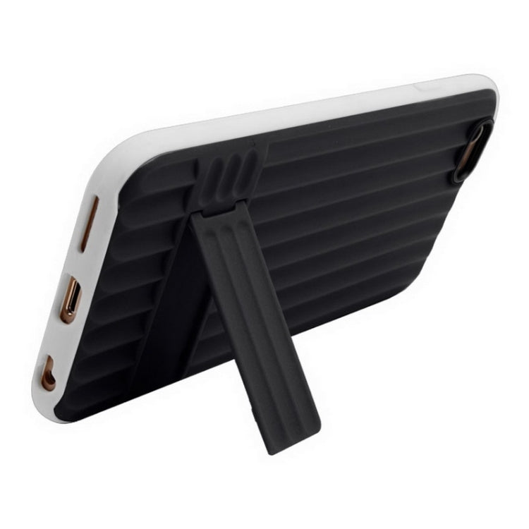 Vertical Texture TPU Frame Plastic Protective Case for iPhone 6 & 6S