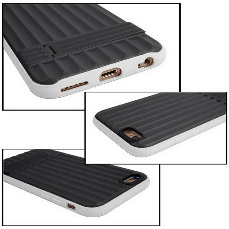 Vertical Texture TPU Frame Plastic Protective Case for iPhone 6 & 6S