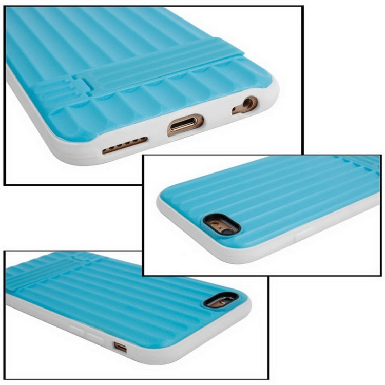 Vertical Texture TPU Frame Plastic Protective Case for iPhone 6 & 6S