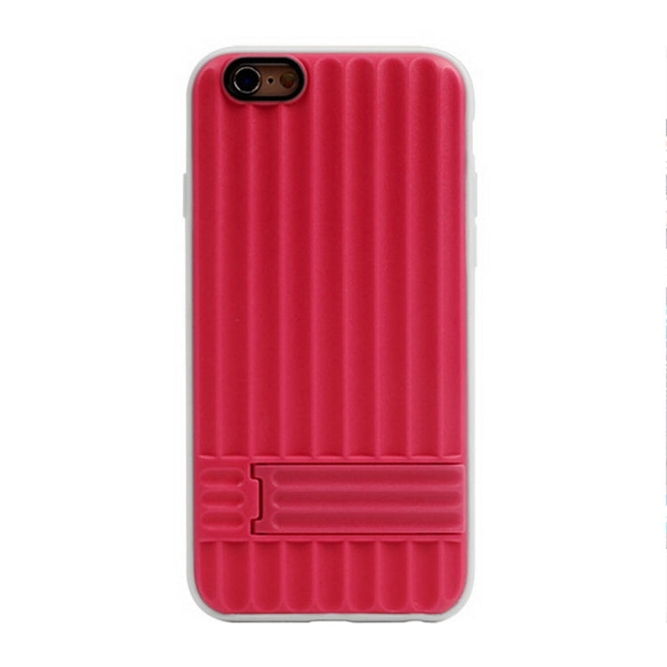Vertical Texture TPU Frame Plastic Protective Case for iPhone 6 & 6S