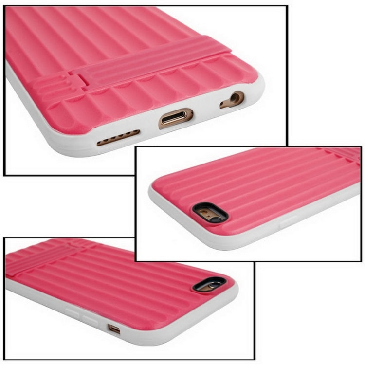 Vertical Texture TPU Frame Plastic Protective Case for iPhone 6 & 6S