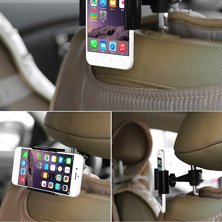 360 Degrees Rotating Joint Innovative Smartphone Car Headrest & Bicycle Mount Holder for iPhone 6s & 6s Plus, iPhone 6 & 6 Plus, Galaxy S6 edge+ / S6, HTC, Sony, Suitable for Width as 6cm-10cm Mobile Phone (White)