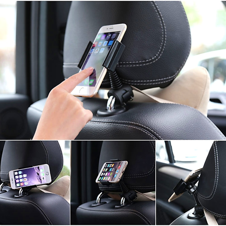 360 Degrees Rotating Joint Innovative Smartphone Car Headrest & Bicycle Mount Holder for iPhone 6s & 6s Plus, iPhone 6 & 6 Plus, Galaxy S6 edge+ / S6, HTC, Sony, Suitable for Width as 6cm-10cm Mobile Phone (White)