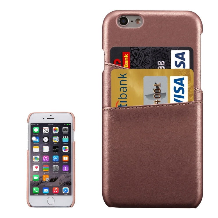 Lambskin Texture Leather Back Cover with Card Slots for iPhone 6s