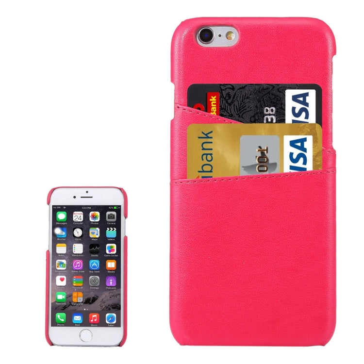 Lambskin Texture Leather Back Cover with Card Slots for iPhone 6s