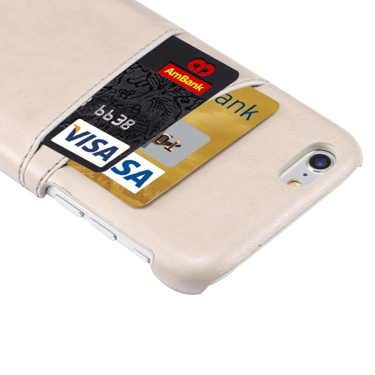 Lambskin Texture Leather Back Cover with Card Slots for iPhone 6s