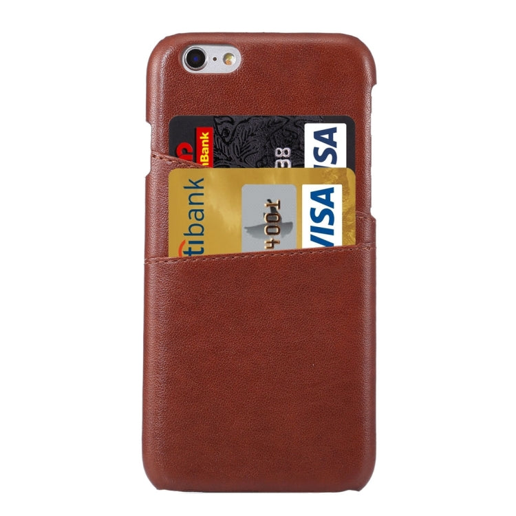 Lambskin Texture Leather Back Cover with Card Slots for iPhone 6s