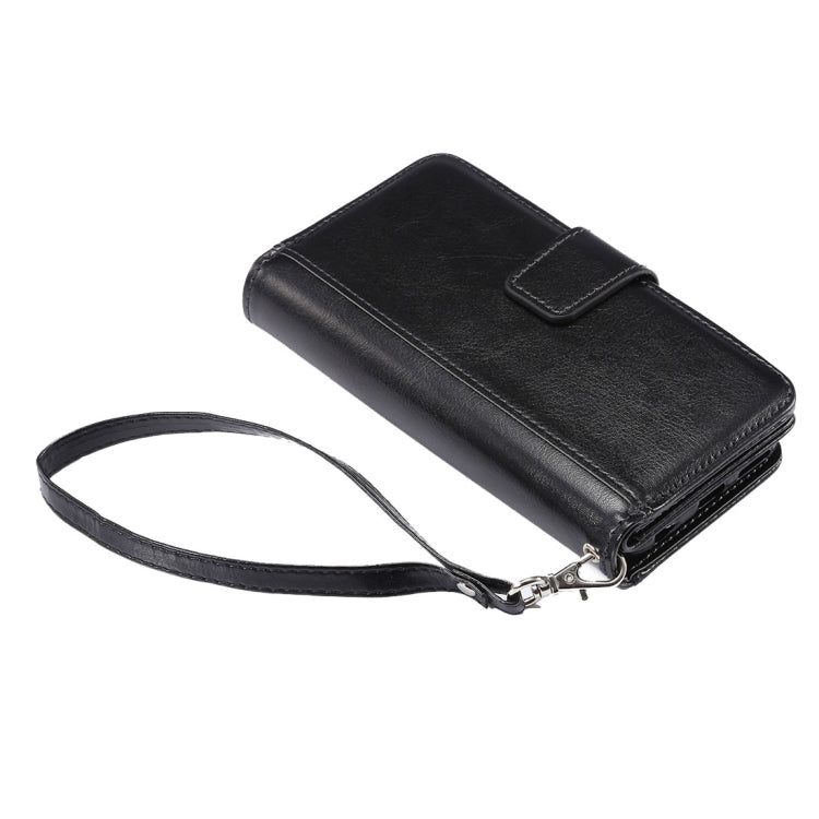 Two in One Separable Crazy Horse Texture Horizontal Flip Leather Wallet Case with 7 Card Slots & Lanyard for iPhone 6 & 6s