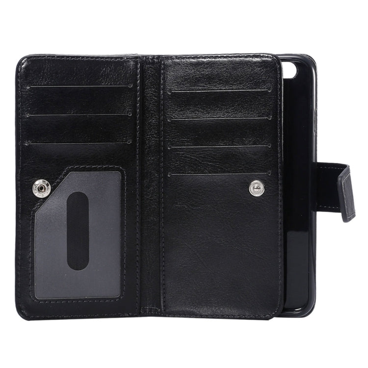 Two in One Separable Crazy Horse Texture Horizontal Flip Leather Wallet Case with 7 Card Slots & Lanyard for iPhone 6 & 6s