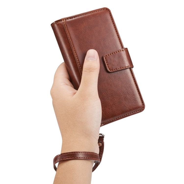 Two in One Separable Crazy Horse Texture Horizontal Flip Leather Wallet Case with 7 Card Slots & Lanyard for iPhone 6 & 6s