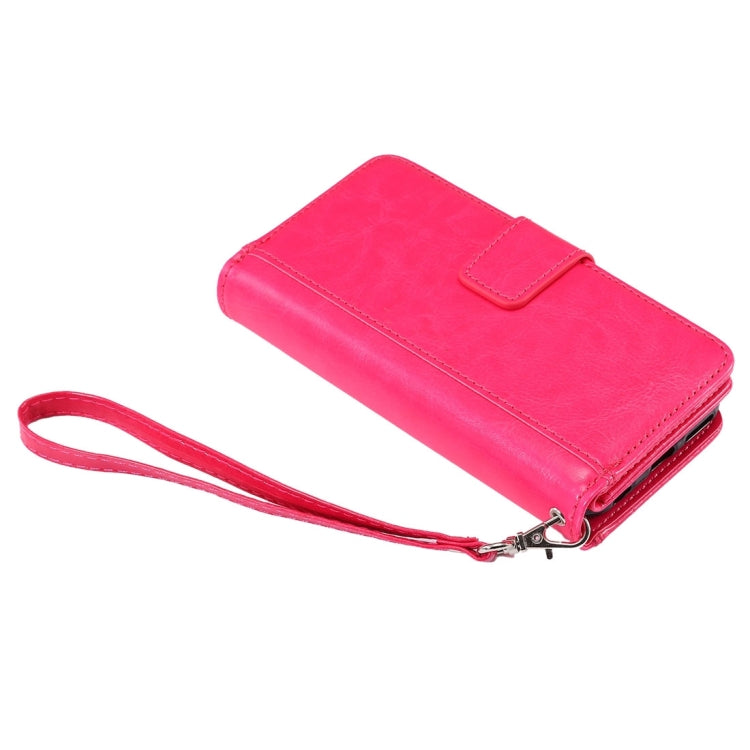 Two in One Separable Crazy Horse Texture Horizontal Flip Leather Wallet Case with 7 Card Slots & Lanyard for iPhone 6 & 6s