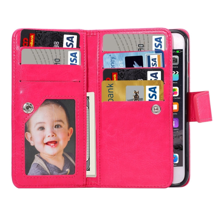 Two in One Separable Crazy Horse Texture Horizontal Flip Leather Wallet Case with 7 Card Slots & Lanyard for iPhone 6 & 6s