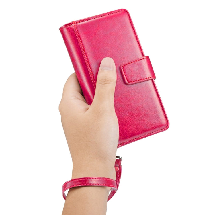 Two in One Separable Crazy Horse Texture Horizontal Flip Leather Wallet Case with 7 Card Slots & Lanyard for iPhone 6 & 6s