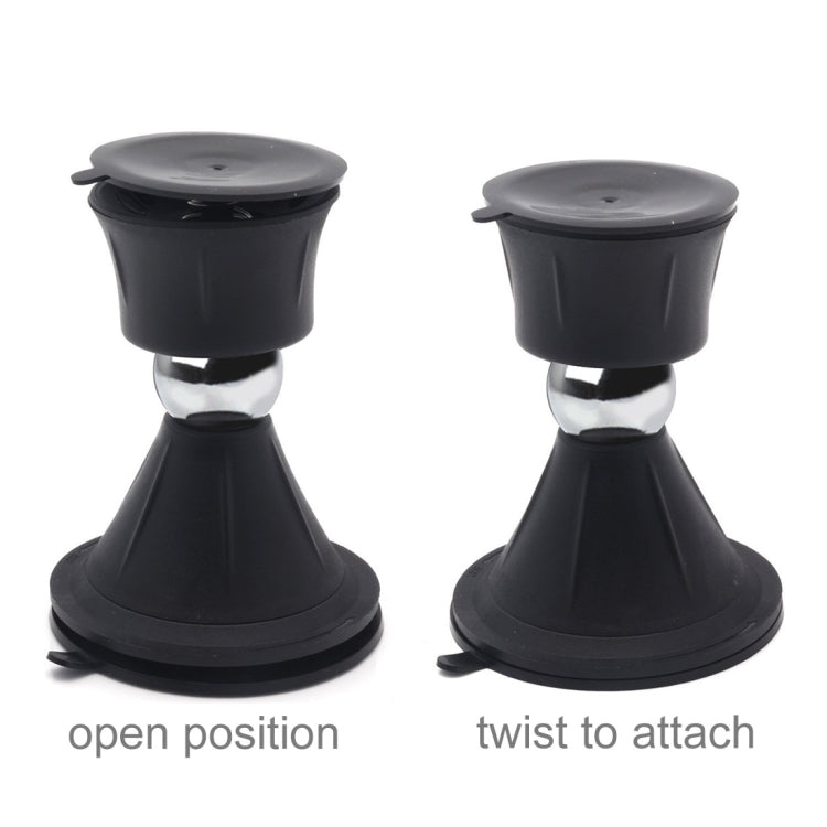 Funnel Style Double Suction Cup Magnet 360 Degrees Mini Car Holder for iPhone 6s & 6s Plus, iPhone 6 & 6 Plus, Galaxy S6 edge+ / S6, HTC, Sony