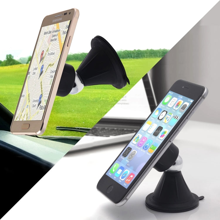 Funnel Style Double Suction Cup Magnet 360 Degrees Mini Car Holder for iPhone 6s & 6s Plus, iPhone 6 & 6 Plus, Galaxy S6 edge+ / S6, HTC, Sony