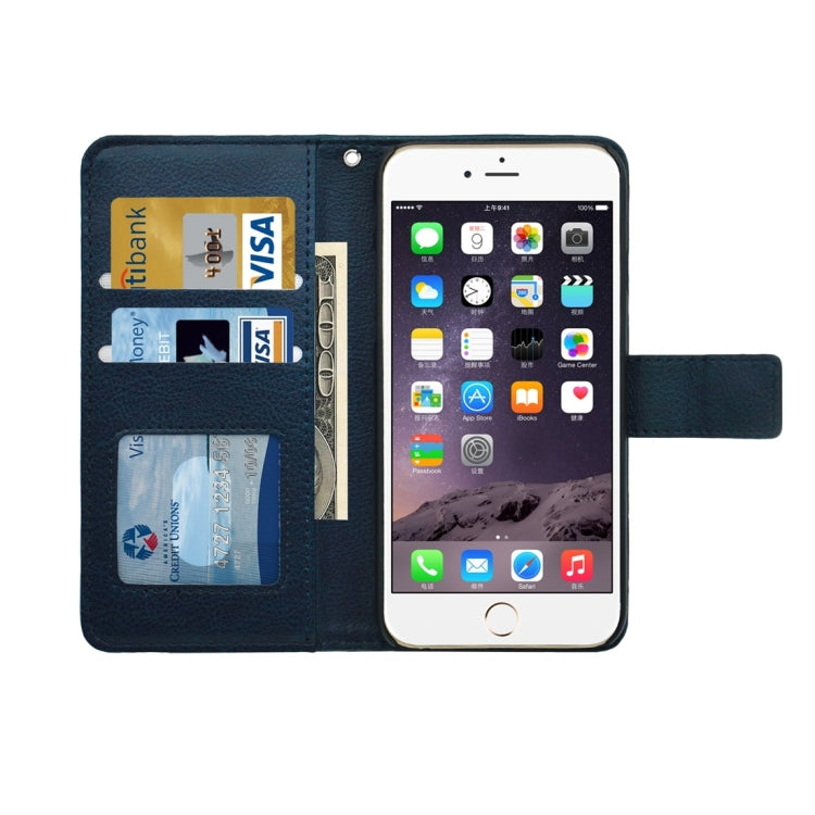 Litchi Texture Horizontal Flip PU Leather Case with Magnetic Snap & Card Slots & Holder & Wallet for iPhone 6 & 6s