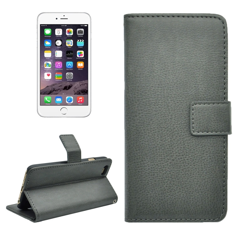 Litchi Texture Horizontal Flip PU Leather Case with Magnetic Snap & Card Slots & Holder & Wallet for iPhone 6 & 6s