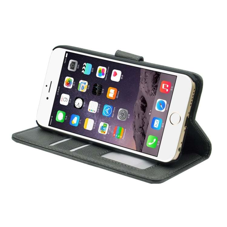 Litchi Texture Horizontal Flip PU Leather Case with Magnetic Snap & Card Slots & Holder & Wallet for iPhone 6 & 6s