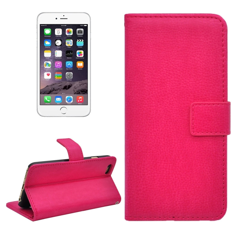 Litchi Texture Horizontal Flip PU Leather Case with Magnetic Snap & Card Slots & Holder & Wallet for iPhone 6 & 6s