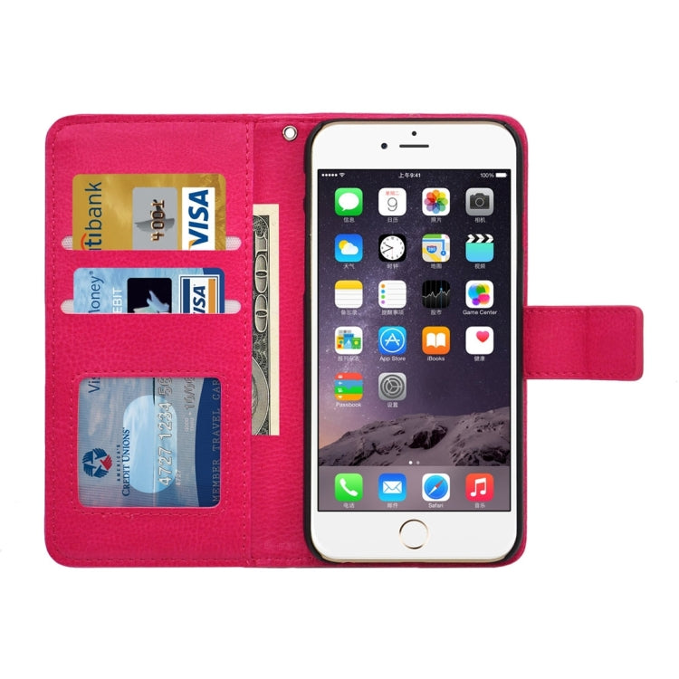 Litchi Texture Horizontal Flip PU Leather Case with Magnetic Snap & Card Slots & Holder & Wallet for iPhone 6 & 6s