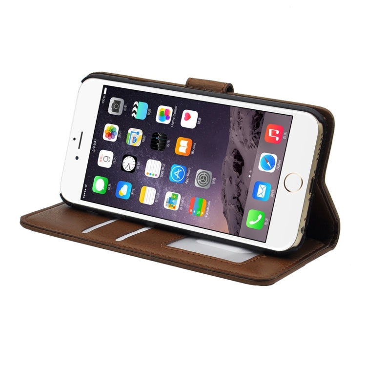 Litchi Texture Horizontal Flip PU Leather Case with Magnetic Snap & Card Slots & Holder & Wallet for iPhone 6 & 6s