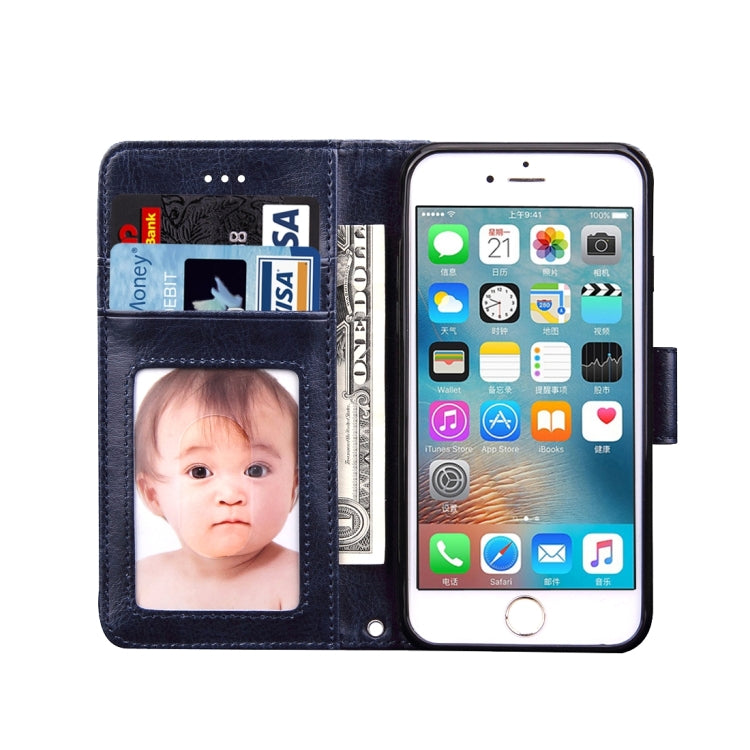 Crazy Horse Texture Horizontal Flip Leather Case with Holder & Card Slots & Wallet & Photo Frame for iPhone 6 & 6s