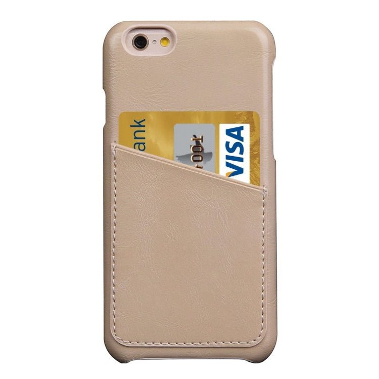For iPhone 6 & 6s Fashionable Crazy Horse Texture Leather Back Cover with Card Slots