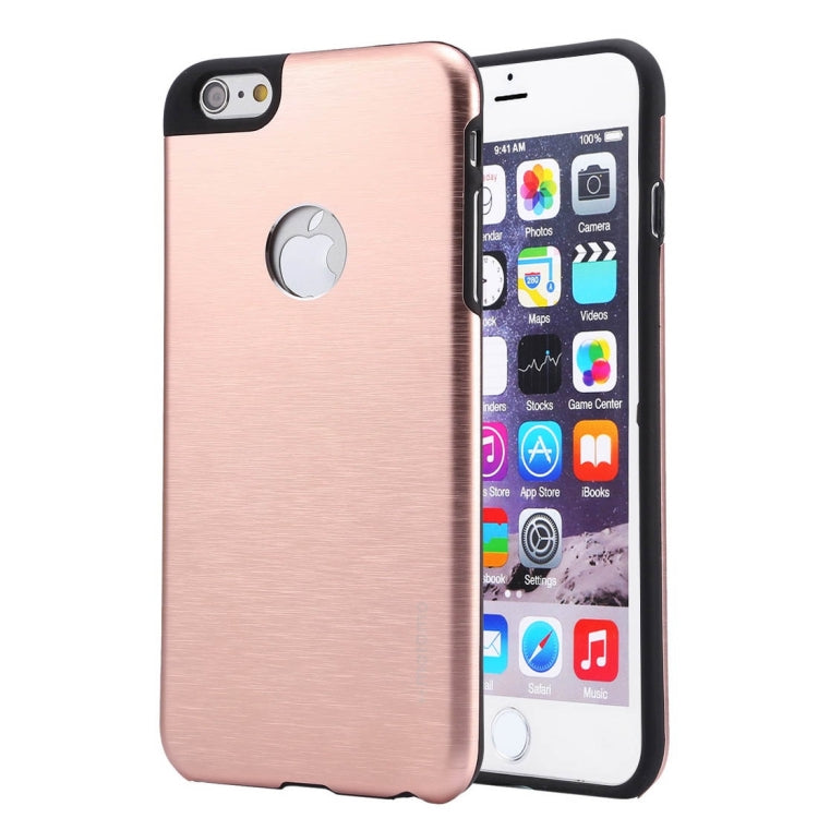 MOTOMO Brushed Texture Metal + TPU Protective Case for iPhone 6 & 6s