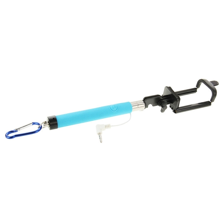 PICKOGEN Portable Adjustable Selfie Stick Monopod Extendable Handheld Holder for Smartphones, Length: 16.5-66cm(Blue)