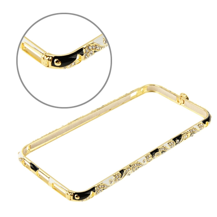 For iPhone 6 Encrusted Diamond Metal Bumper Frame Case