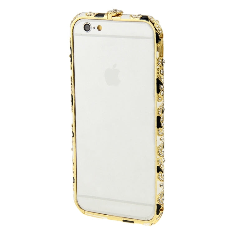 For iPhone 6 Encrusted Diamond Metal Bumper Frame Case
