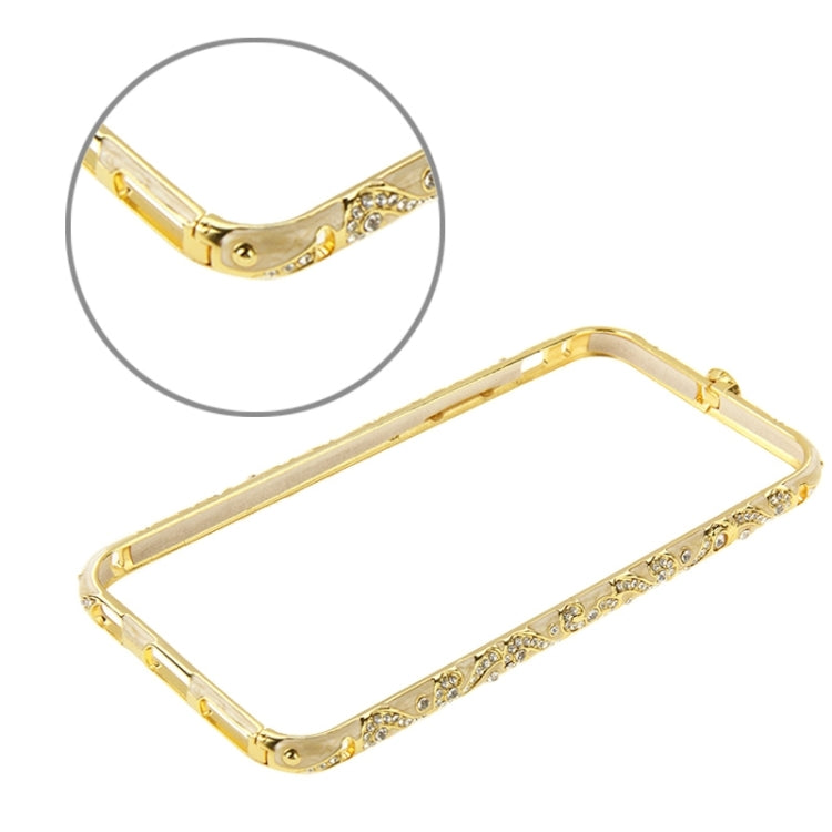 For iPhone 6 Encrusted Diamond Metal Bumper Frame Case