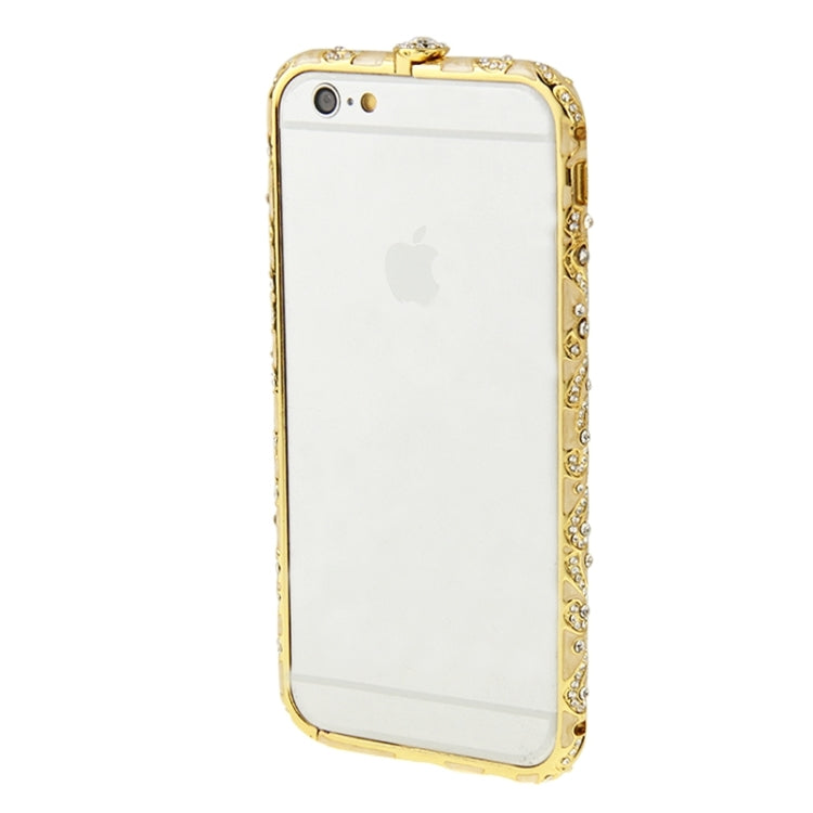 For iPhone 6 Encrusted Diamond Metal Bumper Frame Case