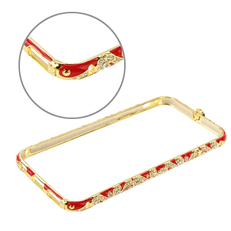 For iPhone 6 Encrusted Diamond Metal Bumper Frame Case