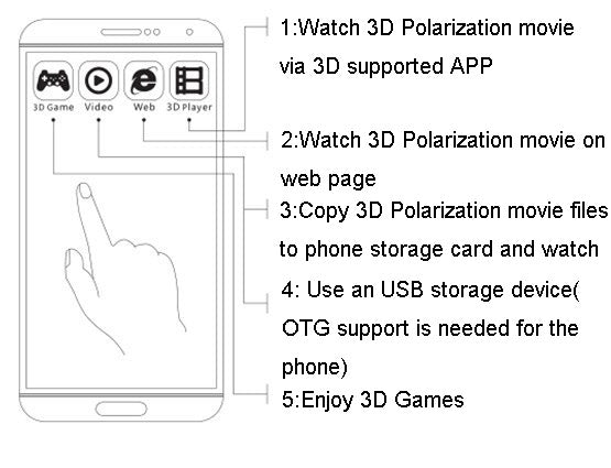 3D Cardboard Head Mount Plastic 3D Virtual Reality Video Glasses for 4.7 - 6.0 inch Android / iOS Smartphone