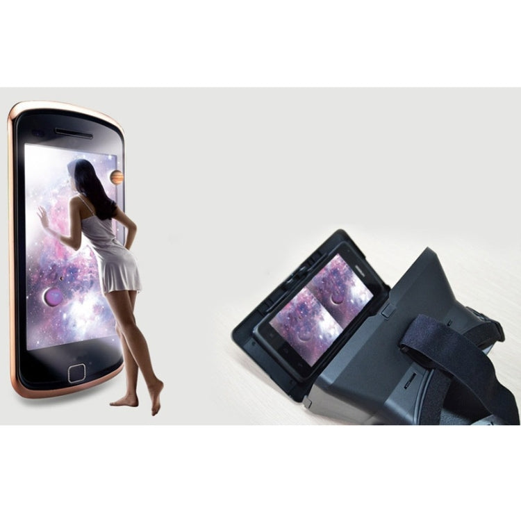 3D Cardboard Head Mount Plastic 3D Virtual Reality Video Glasses for 4.7 - 6.0 inch Android / iOS Smartphone