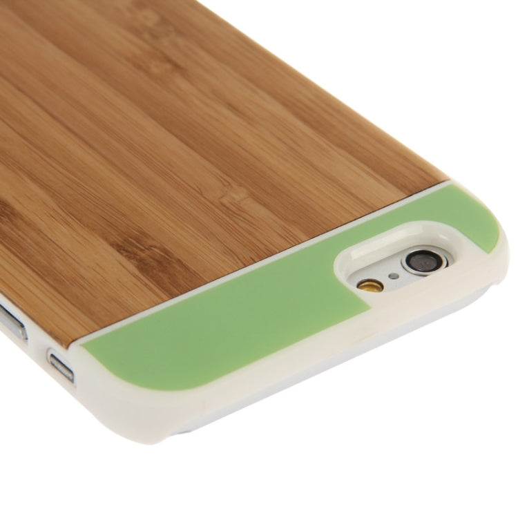 Middle Bamboo Paste White PC Cover + Four Colors TPU Pasters Combination Case for iPhone 6 & 6S