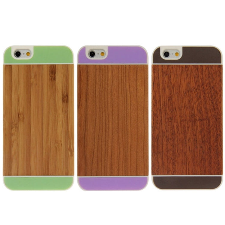 Middle Bamboo Paste White PC Cover + Four Colors TPU Pasters Combination Case for iPhone 6 & 6S