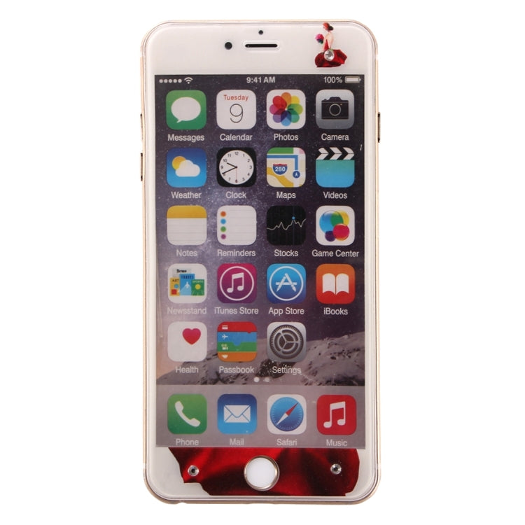 0.3mm 3D Colorized Relief Girl Pattern Diamond Encrusted Front + Back Tempered Glass Screen Protector for iPhone 6 & 6s