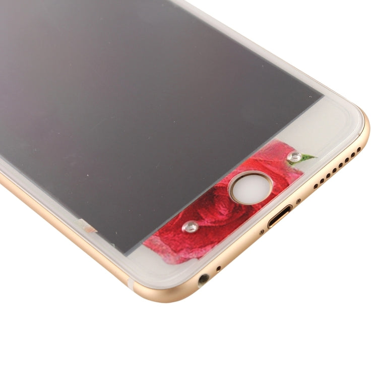 0.3mm 3D Colorized Relief Girl Pattern Diamond Encrusted Front + Back Tempered Glass Screen Protector for iPhone 6 & 6s