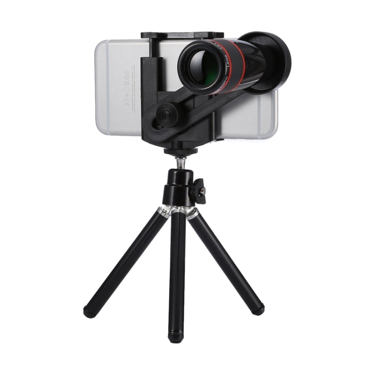 Universal 12x Zoom Optical Telescope Telephoto Camera Lens Kit, Suitable for Width as 5.5cm-8.5cm Mobile Phone