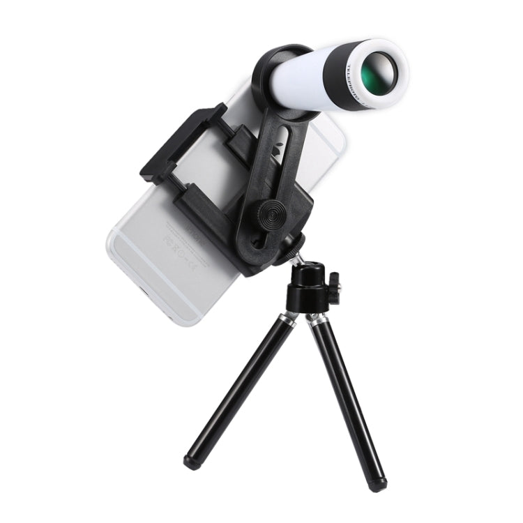 Universal 12x Zoom Optical Telescope Telephoto Camera Lens Kit, Suitable for Width as 5.5cm-8.5cm Mobile Phone