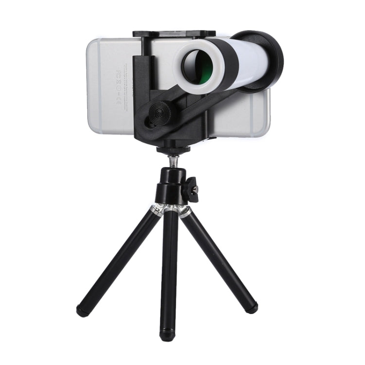 Universal 12x Zoom Optical Telescope Telephoto Camera Lens Kit, Suitable for Width as 5.5cm-8.5cm Mobile Phone