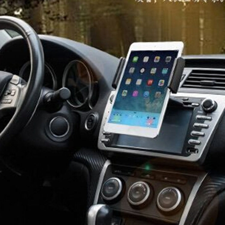 2 in 1 360 Degrees Rotating Car Mobile Phone Holder Install on Vehicle CD Player Disk Slot Tablet Holder Stand Mount, For iPhone, Galaxy, Sony, Lenovo, HTC, Huawei, and other Smartphones and 7.0 inch Tablet(Black)