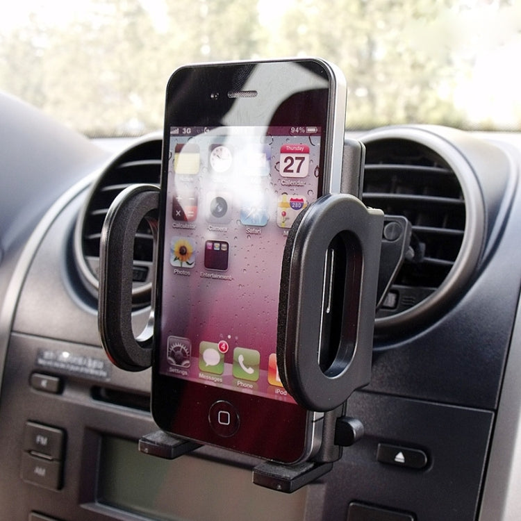 360 Degrees Rotating Air Vent Car Holder Mount, Clip Size: 55mm-112mm , For iPhone, Galaxy, Sony, Lenovo, HTC, Huawei, and other Smartphones
