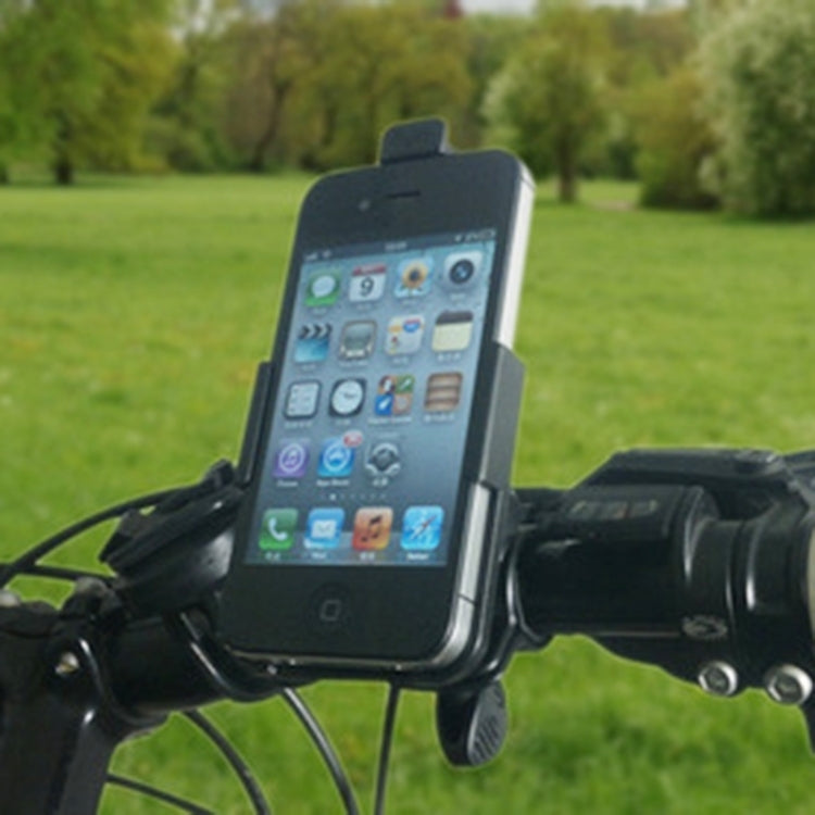360 Degree Rotation Bicycle Phone Holder for iPhone 6 / iPhone 5 & 5C & 5S / iPhone 4 & 4S, Clip Size: 45mm-72mm