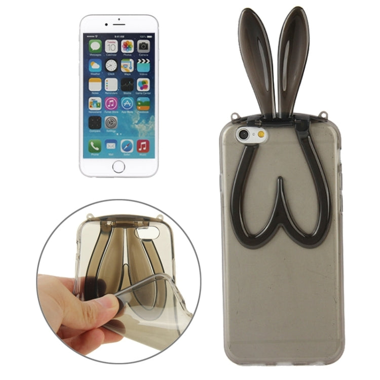 3D Folding Rabbit Ear Pattern TPU Protective Case for iPhone 6 & 6S