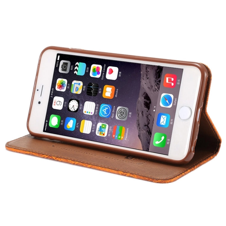 Stone Texture Magnetic Horizontal Flip PU Leather Case with Holder & Card Slot for iPhone 6 & 6S